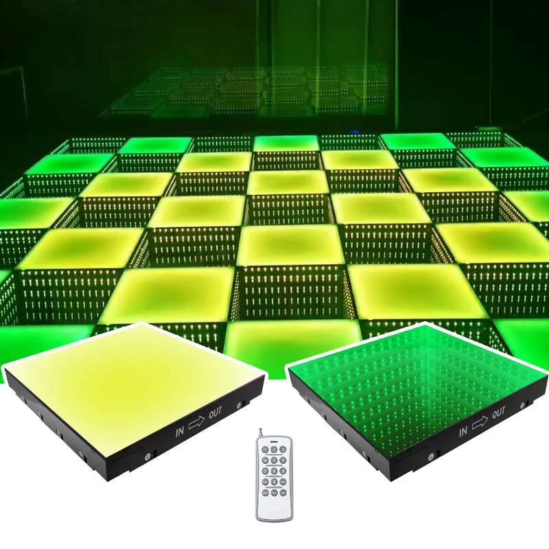 Stage Lighting Up 50x50cm disco music equipment 3D time Tunnel RGB Night Club Disco Dj dance floor led