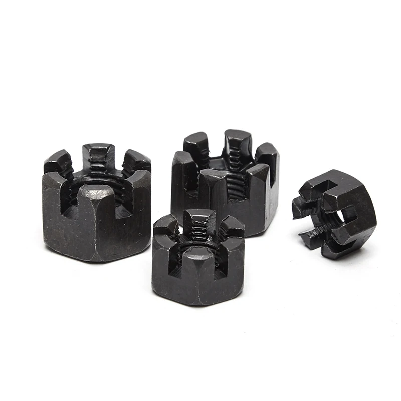 Fine toothed slotted nut Special shaped hexagonal slotted lock  nut