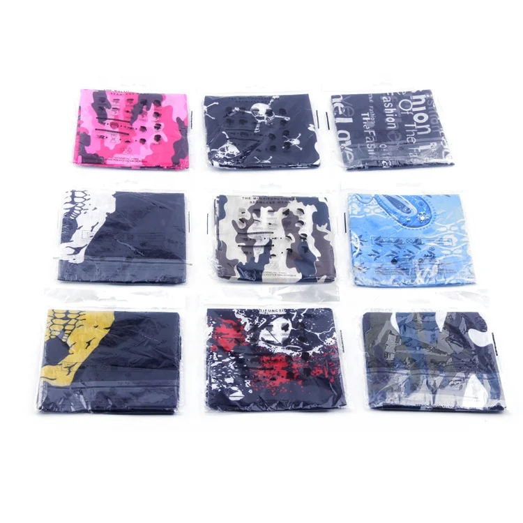 Free design custom your Own Logo Bandana Head Scarves seamless tubular Bandana