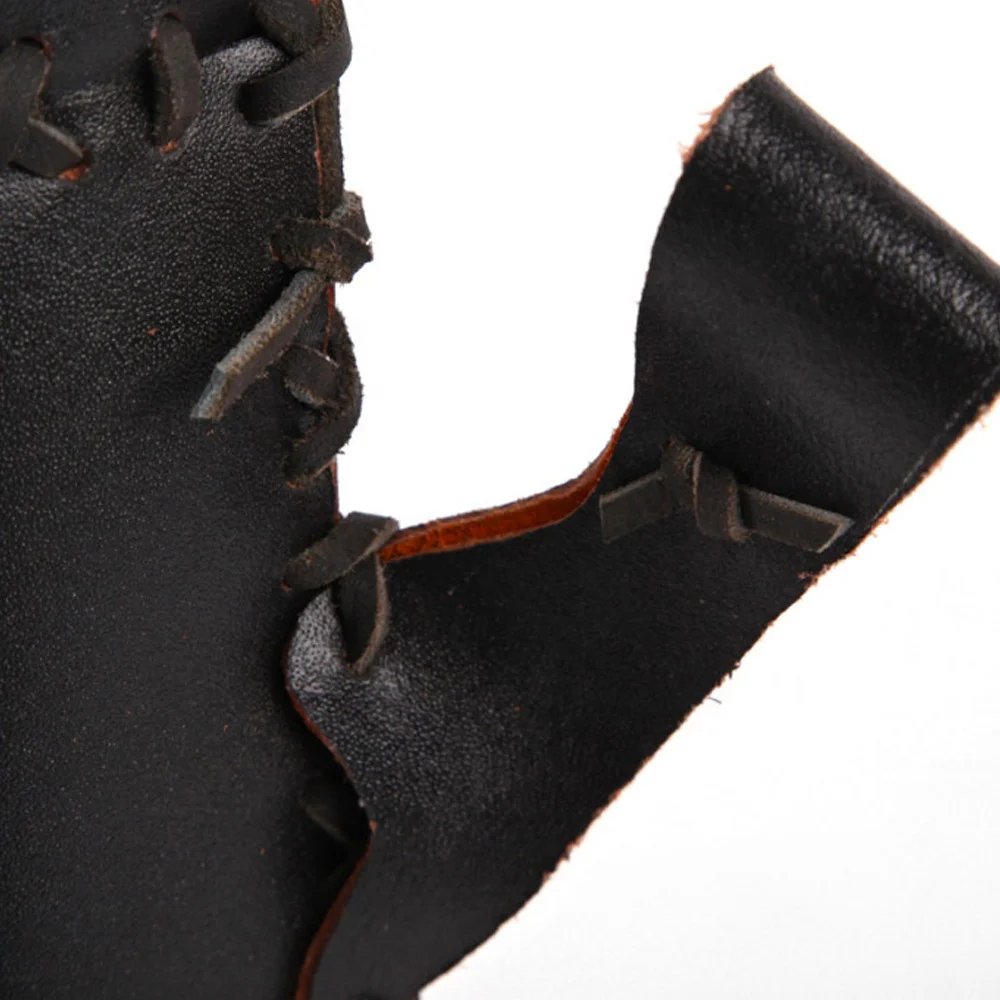 Alibow Medieval Historica Shape Arrows Quiver Handmade Black Cow Leather Archery Quiver