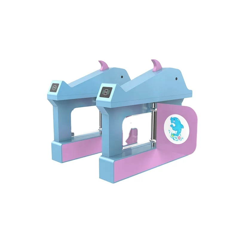 Servo Brushless Motor Pedestrian Swing Arm Barrier Gate With Cute Animal Design For Kindergarten School