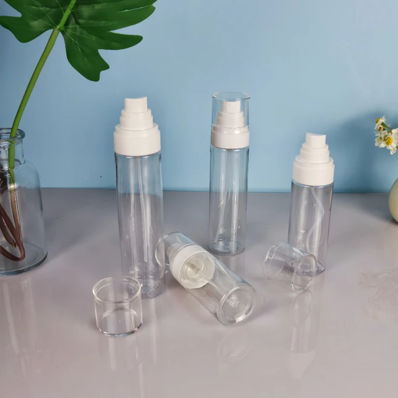 Wholesale 60ml 80ml 100ml 120ml Spray Bottle Empty Transparent PET Plastic Spray Bottles