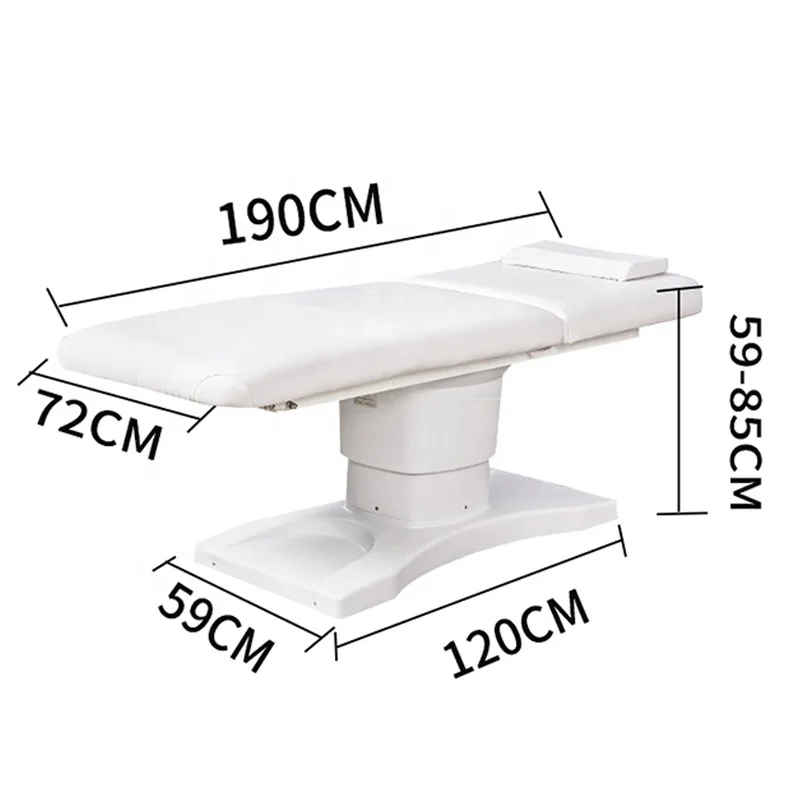 Electric Spa Massage White Color Spa Bed Massage Table Adjustable Facial Bed Electric Medical Clinic Electric Massage Table