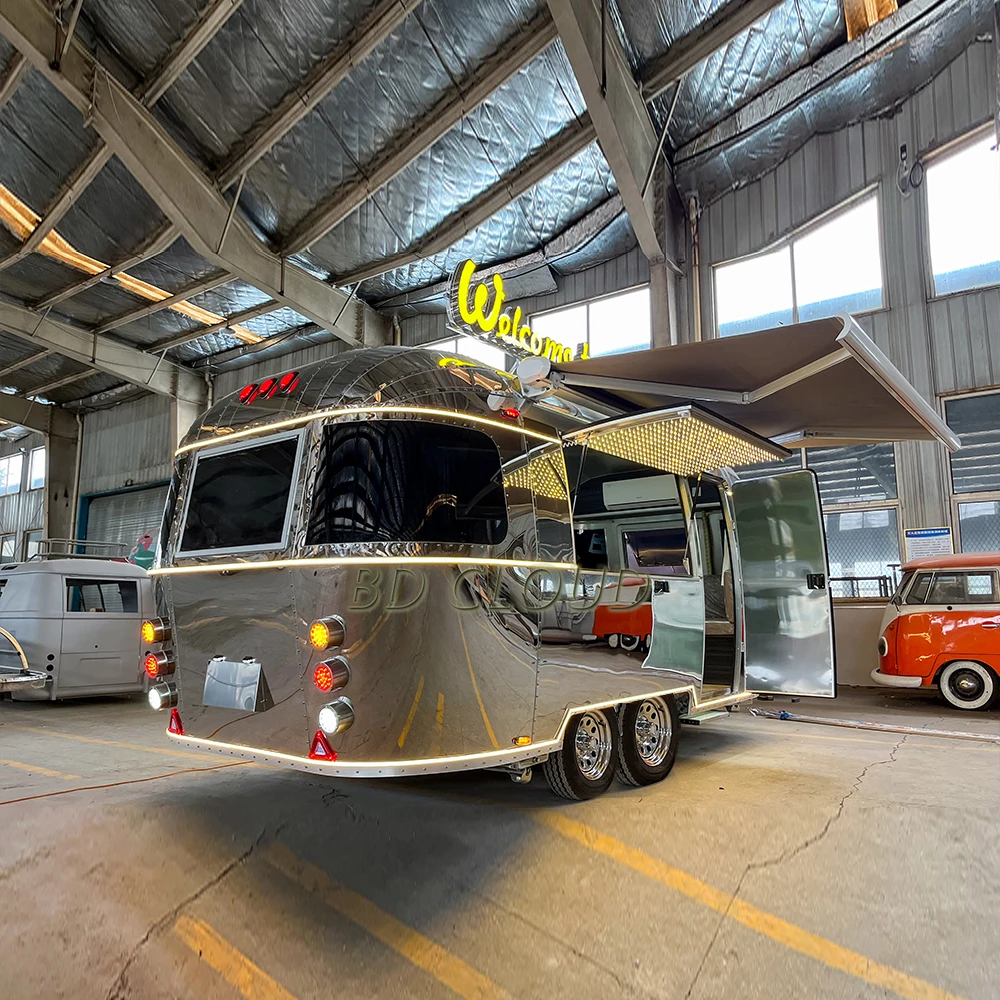 China Outdoor Food Car / Fast Food Truck for sale / Electrical Stainless Steel Mobile Food Cart