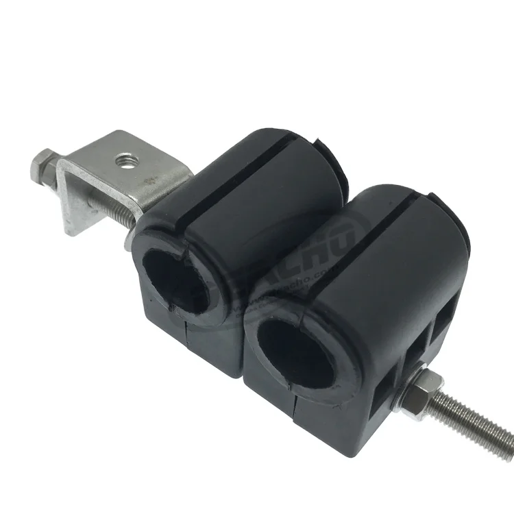 Cable block rf feeder coaxial cable clamp with rubber grommet for 19.5-20.5 mm cable in wireless tower