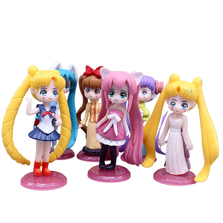 
Wholesale Spot Sailor Moon Youth and Beautiful Six-piece Cake Decoration 