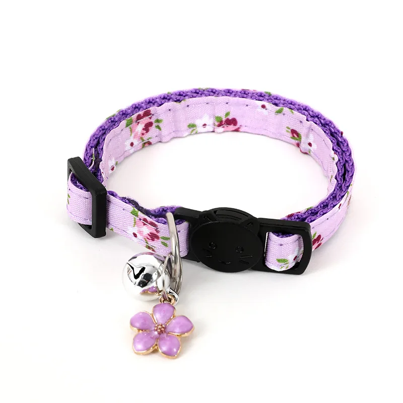 Cat Collars with Bells,Safety Buckle Kitten Collar with Name Tag Adjustable Ideal CatsPet Supplies