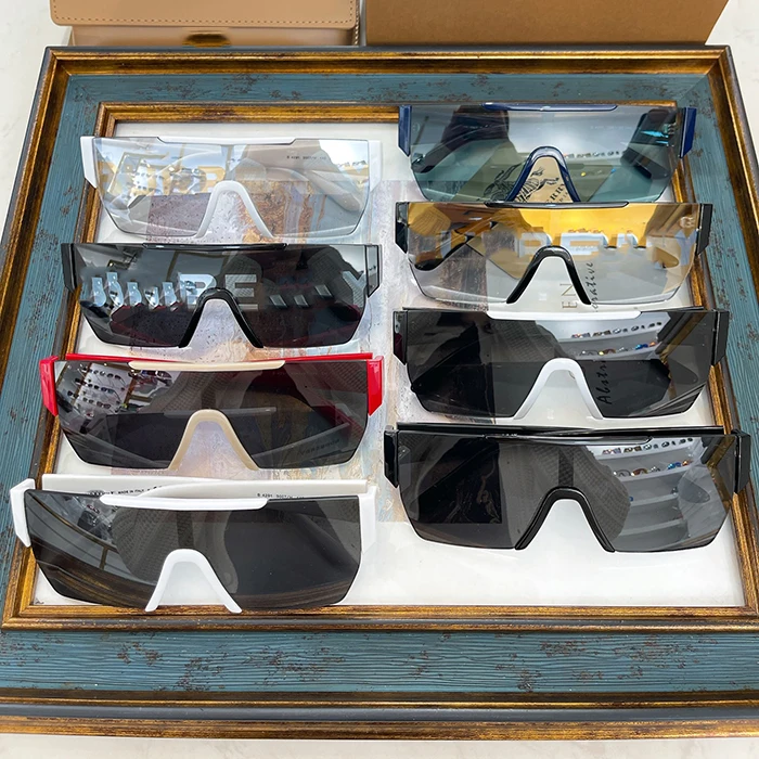 High Quality Designer Sunglasses Men Brand Rimless Square for Driver Cycling Sport Women Frameless Glasses