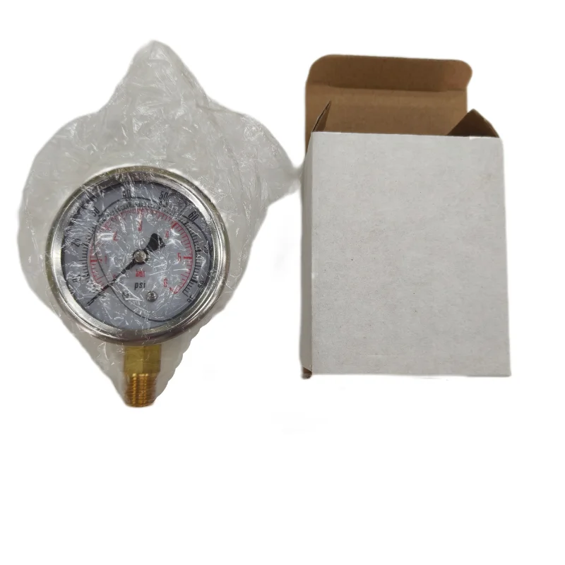 Stainless steel liquid water filled high pressure no leak 304 material BSP glycerin agriculture pressure gauge