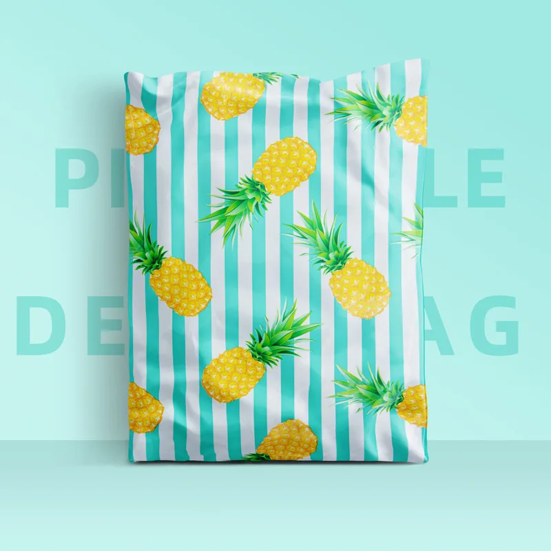 Customized Eco Friendly Clothing Packaging Mailing Bag Blue Red Black Pink Yellow Printed  Big Small Mailing Bags Custom Logo