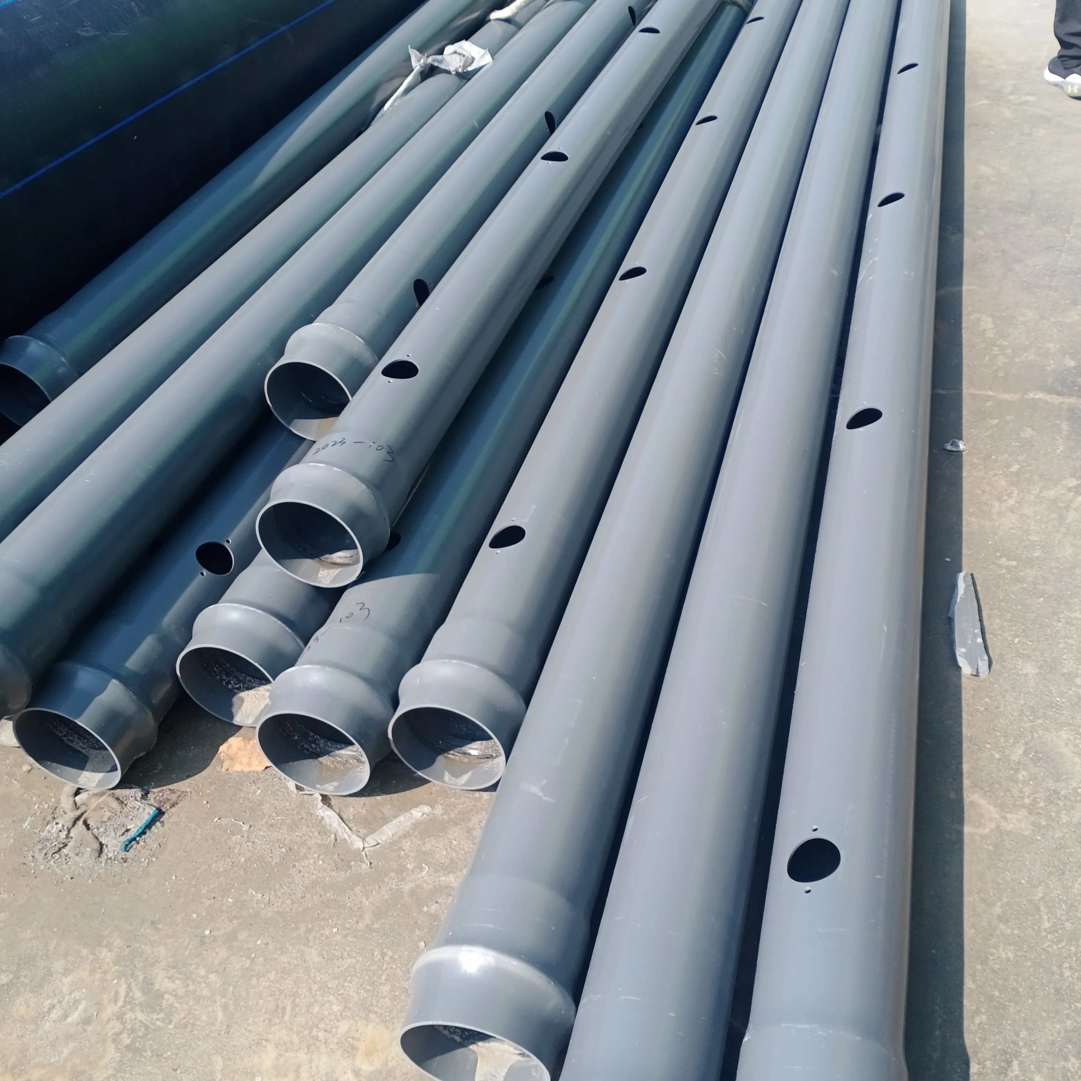 60mm 63mm Flexible PVC Perforated Pipe Durable Drainage Pipe for Water & Irrigation Custom Moulded UPVC or PVC 200mm Length