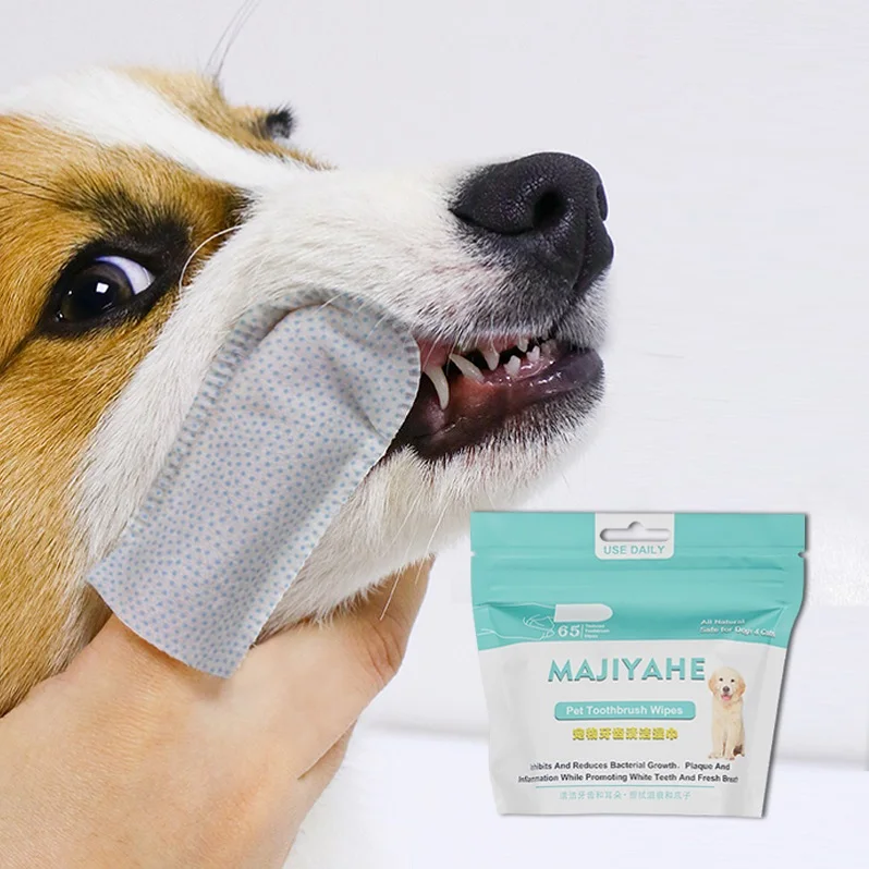 Supplies Dogs Tongue Bad Breath Pet Flea and Tick Liquidpet Glove Wipes