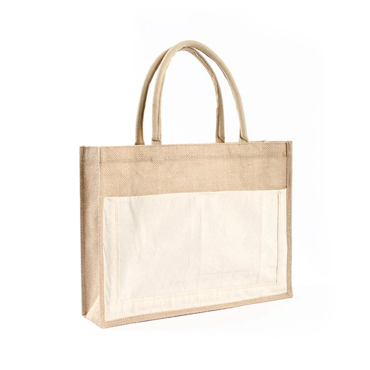 Shopping Bag for Wholesale Eco Jute Tote Hemp Promotional Eco Natural Custom Plain Accept Customized Logo OEM Handled Ruiding