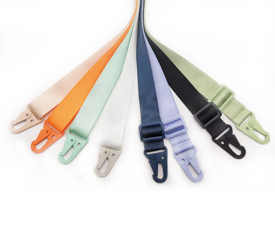 Popular Nylon Rope Certificate Commuting Party Colorful Key buckle Hanging Rope Hanging Neck Hanging Rope