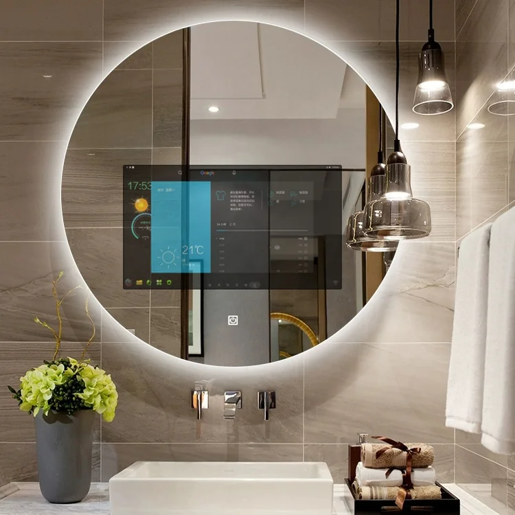 Universal Modern Wall Mounted Magic Mirror Android WIFI HD Bathroom TV Mirror Vertical Smart Home Hotel Indoor Touch Mirror