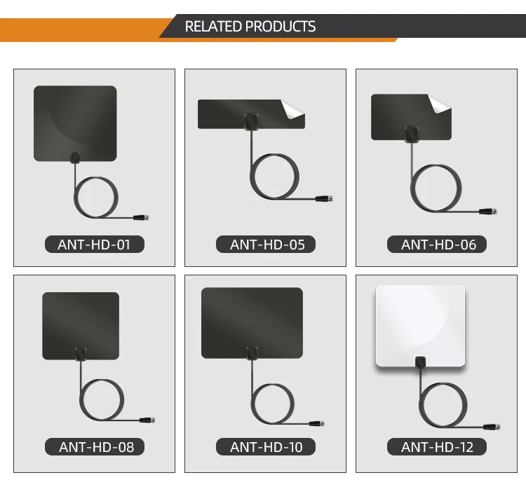 High Quality Long Range Indoor Outdoor HDTV Digital Signal Amplifier HD TV Antenna Support 4K 1080p