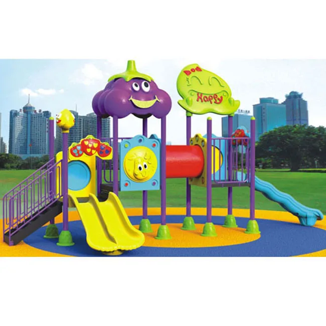 Primary school and kindergarten play games children plastic slide outdoor