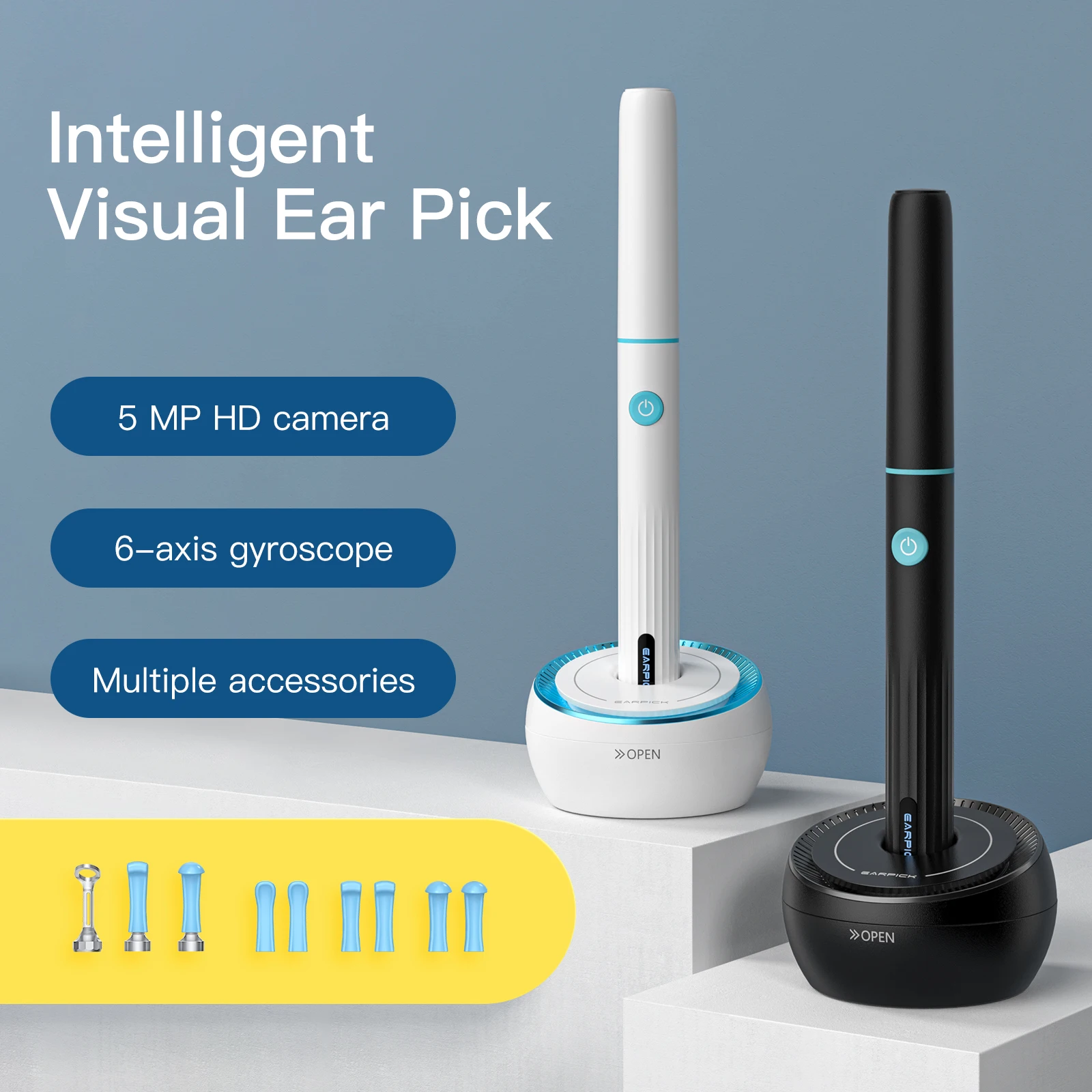 4.0mm Camera Diameter 5 Million Pixels Visual Ear Pick Support Video Recording & Take Photos WIFI Smart Ear Endoscope  Cleaner