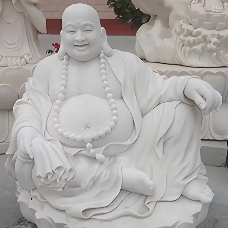 Home Decor Buddha Statue Stone Garden Large Laughing Statue Buddhas Thailand