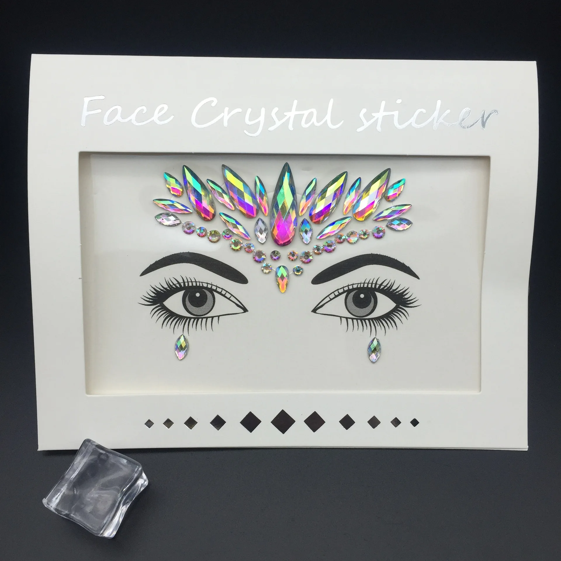 Custom Jewelry Eye Face Gems Crystal Rhinestone Sticker Festival Party Body Tattoo Face Stickers Glitter Jewels Gems