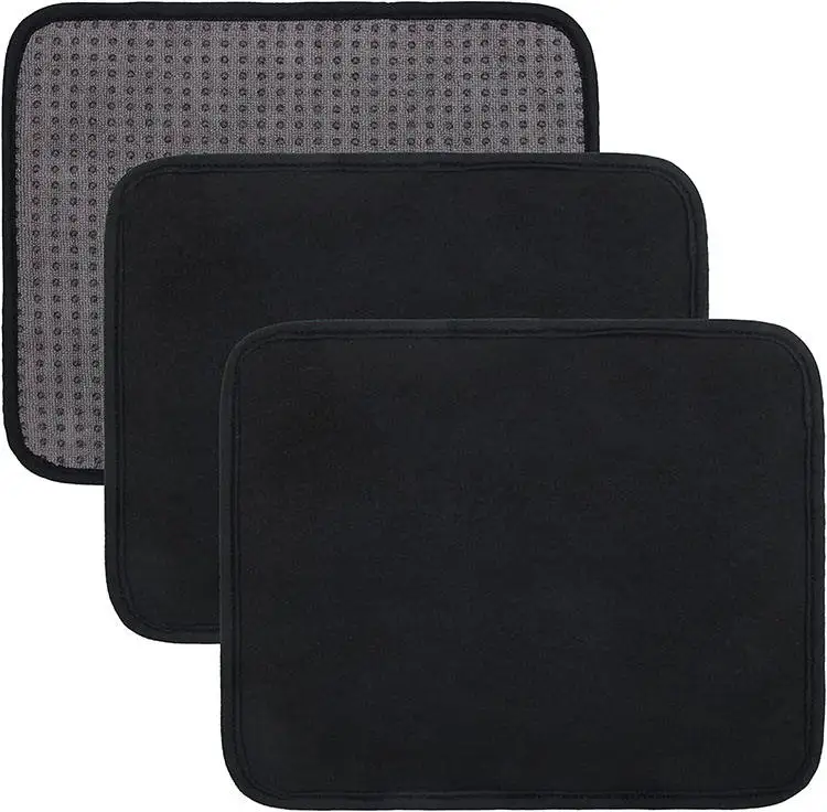 Custom Logo Microfiber Bowling Ball Cleaner Towel with EZ Grip Dots Non-Slip Bowling Ball Shammy Pad