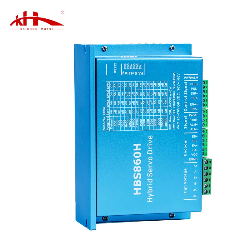 Kaihong 20-70V AC Or 30-100V DC Controller Driver For NEMA23 34 MOTOR Closed-Loop Hybrid Servo & Stepper Motor Driver HBS860H