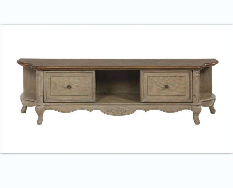 Antique  American style TV stand space saving TV cabinet neo-classical TV table living room home furniture