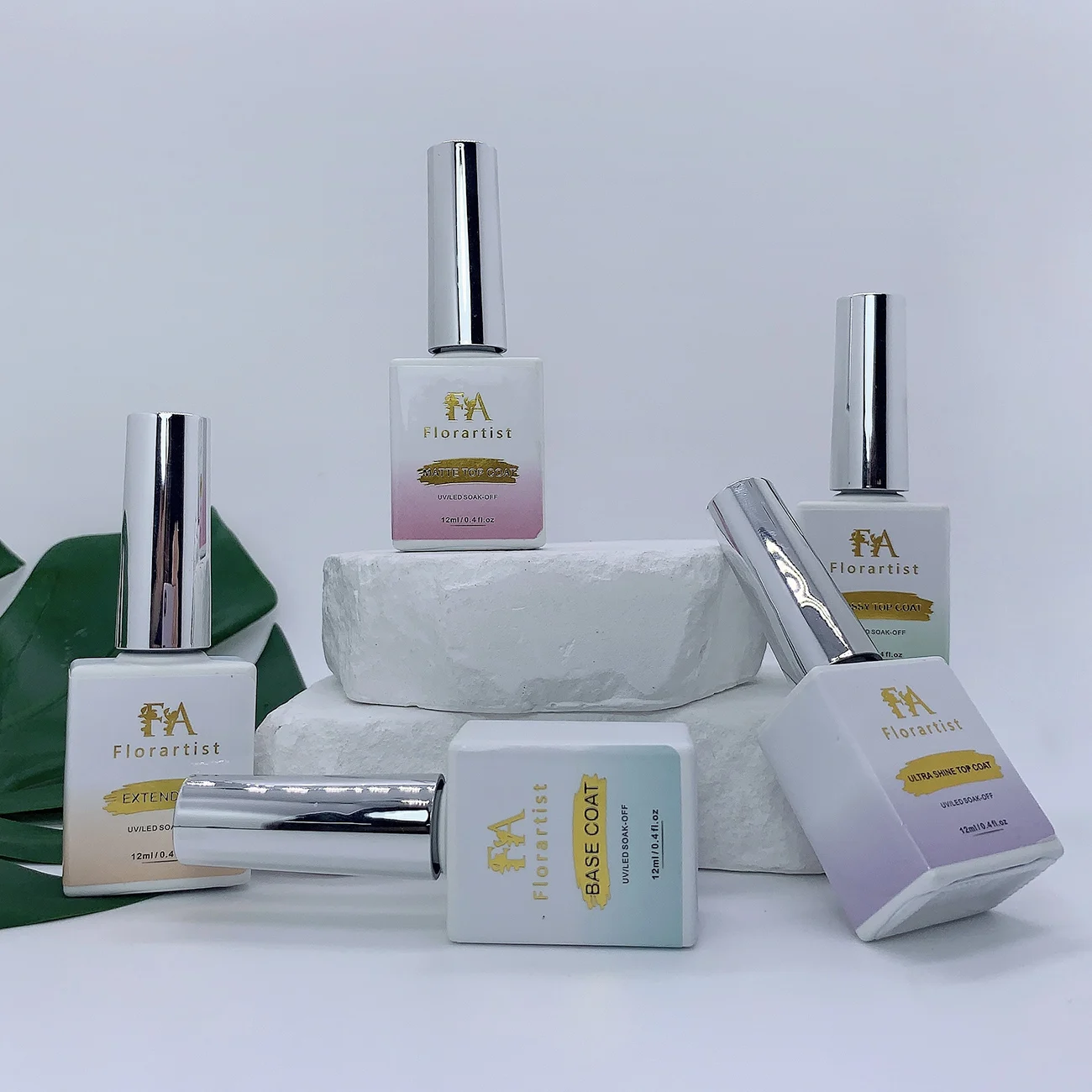 Private Label Factory Super Shine Top Coat Odorless Base Coat Glossy No Wipe Top Coat Gel Nail Polish For Uv Gel
