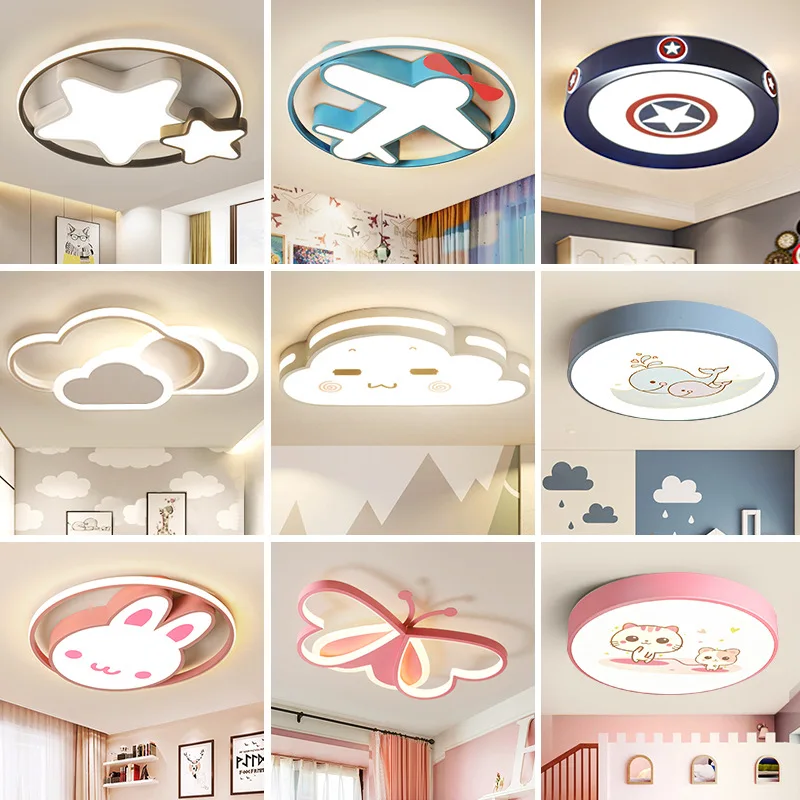 cloud Star Moon Butterfly shape lamp indoor lighting modern kids LED ceiling lamp children light for kids room bedroom