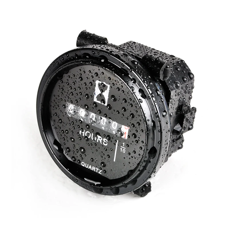 Runleader 24V DC Quartz Round Hour Meter For Marine Boat Engine
