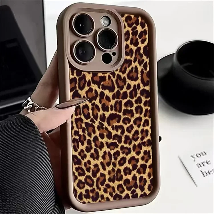 Leopard Print Design Phone Case Soft TPU All Round Protection Cover For vivo iQOO Z9s/Z9s Pro/Z8/Z8x/Z7/Z6