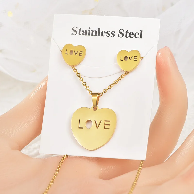 Conjunto de joyas для женщин, Ювелирный Комплект покрытый 18 К золото Дубай ювелирные наборы комплект ювелирных изделий из нержавеющей стали