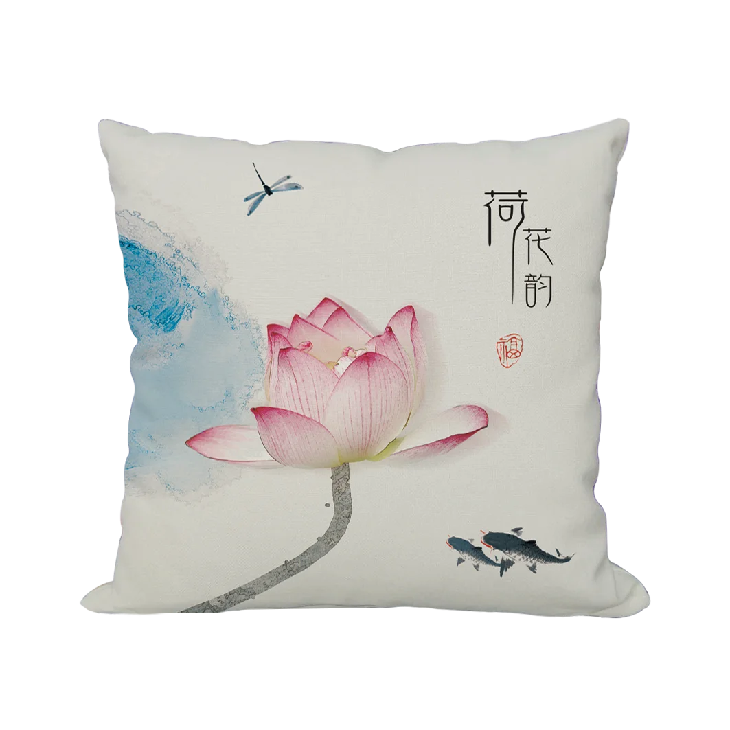 Home decoration Simply style Custom Pattern size shape silk washed throw Pillow case for living room bedroom