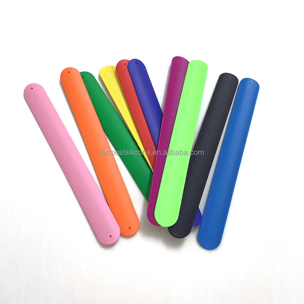 Silicone Slap Bracelet Rubber Bracelet Slap Wrap Band Wristband Silicone Wrist Slap Bands