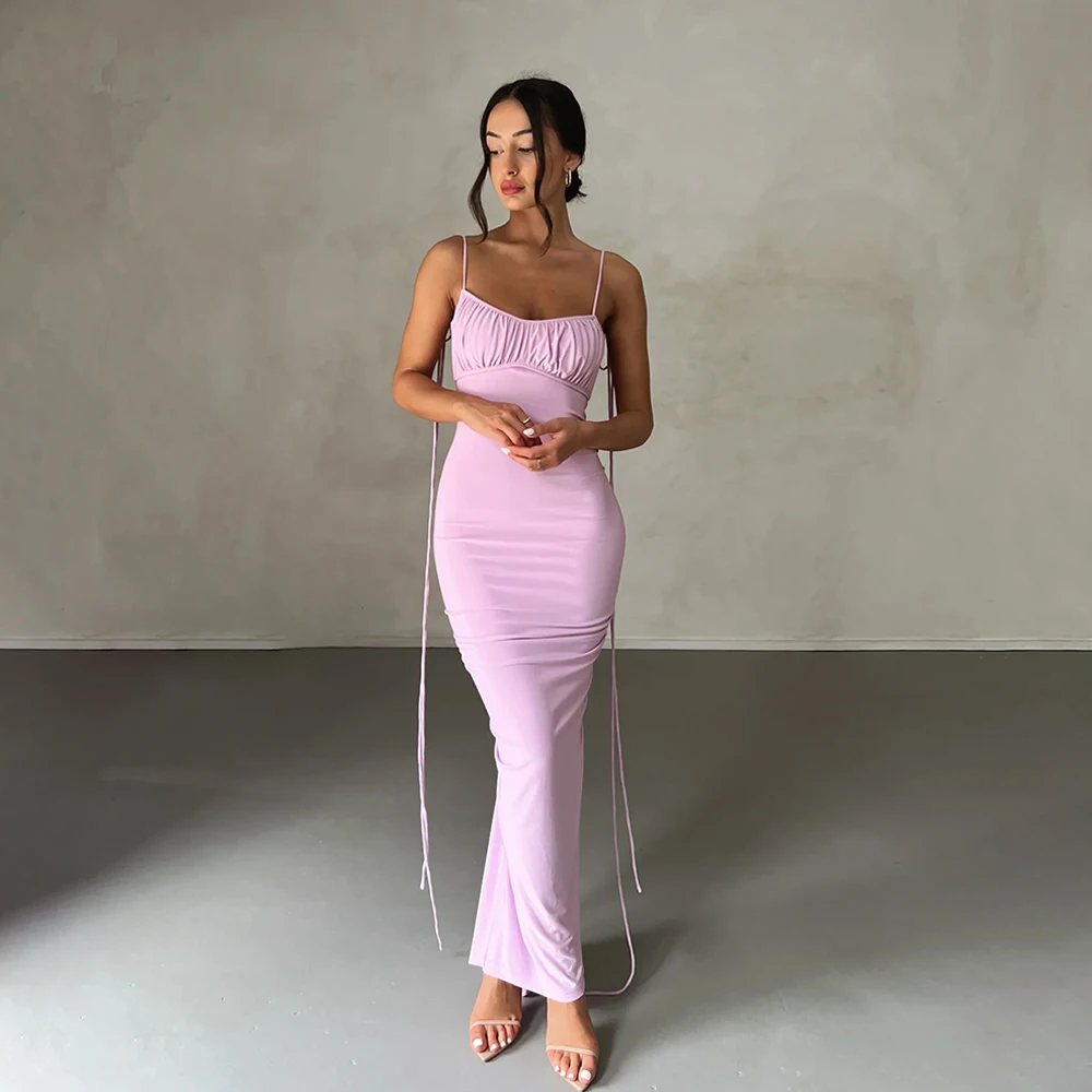 Hot Sexy Backless Jersey Stretchy Nightclub Dresses V Neck Halter Ruched Bodycon Maxi Women Casual Dresses