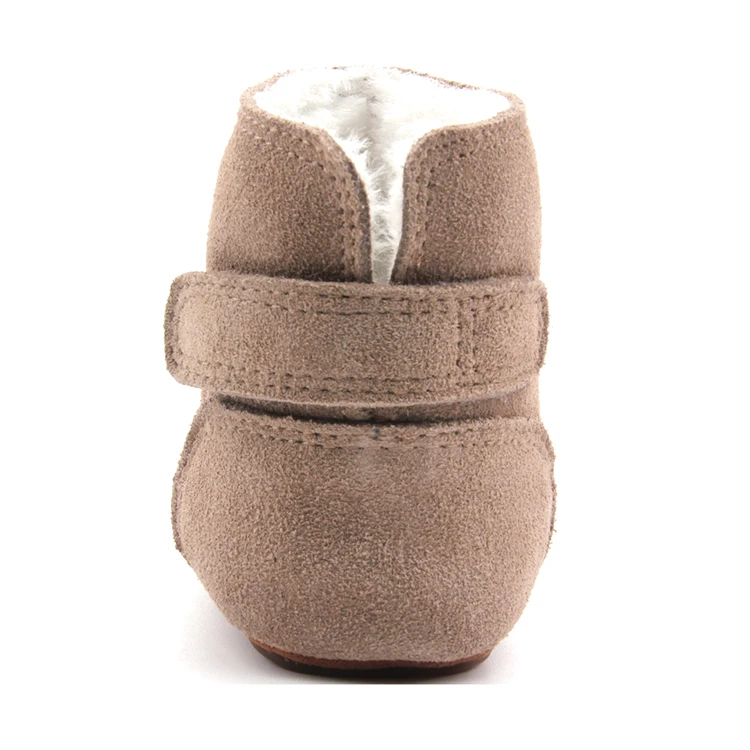 Winter Baby Shoes Outdoor Non-slip Snow Ankle Boots Suede Soft Bottom Leather Short Boots Plush Warm Baby Boots