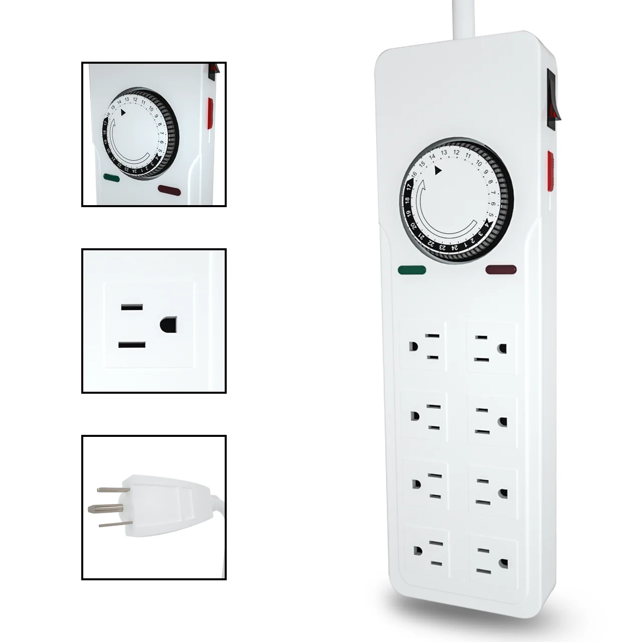 Сетевой фильтр с 8 выходами и таймером на 24 часа