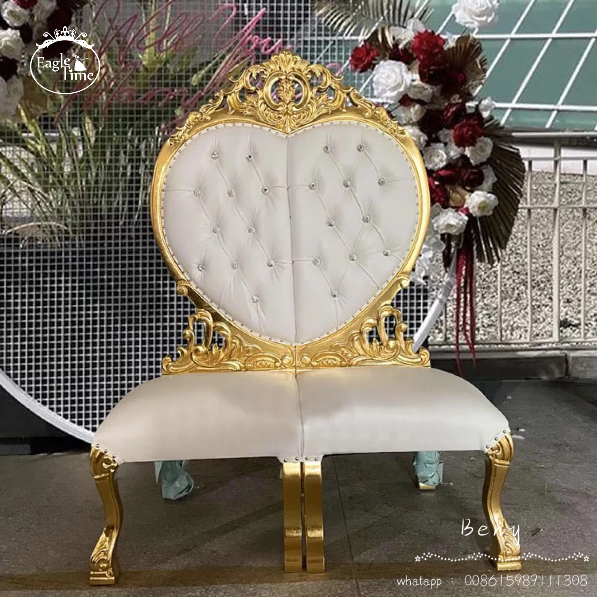 Modern New Love Bride and Groom Double Banquet Party Hotel Event Wedding Throne Sofa Chair Sectional Sofa for Apartment