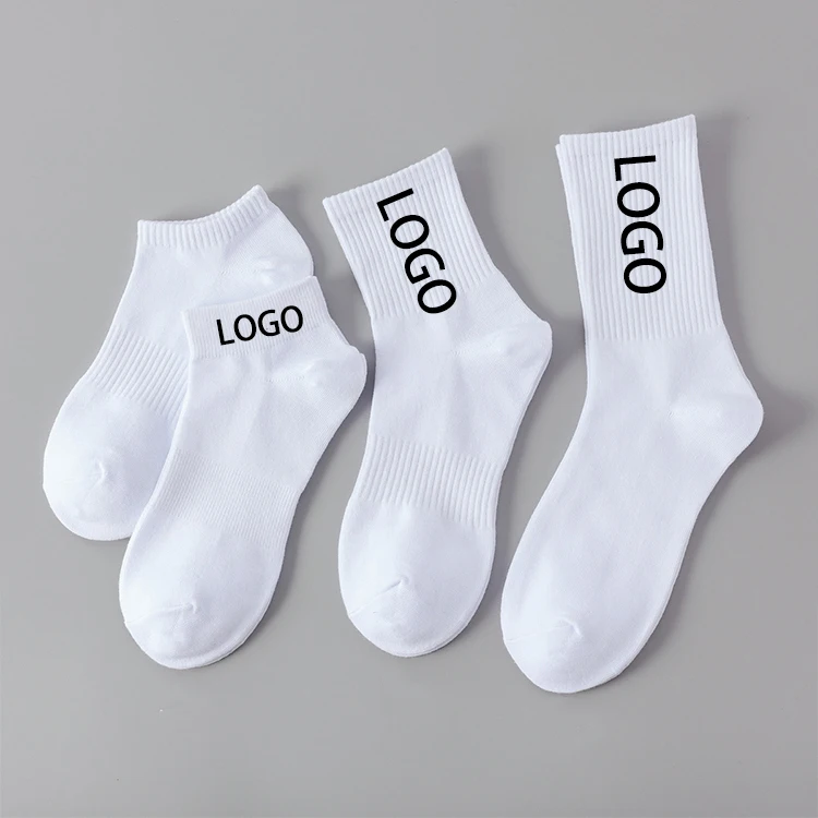Оптовая продажа дешевые хлопковые носки до щиколотки с индивидуальным логотипом