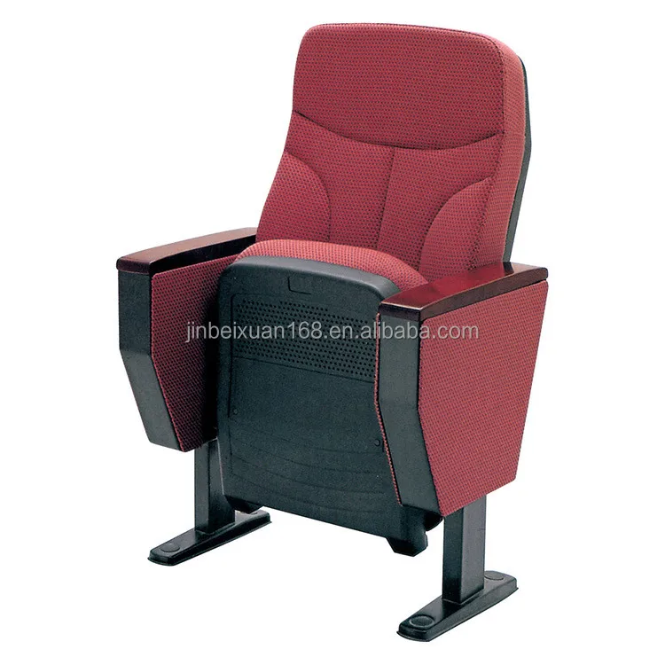 Red factory supplier logo design folding fabric movie theater auditorium church chairs