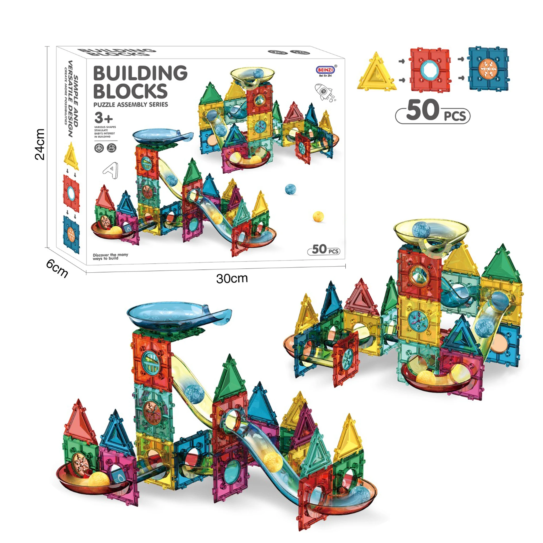 TOMMABO 193pcs Colorful Magnetic Building Blocks Toys DIY Blocks Construction Set 3D Building Blocks Enlightenment Toys For Kids