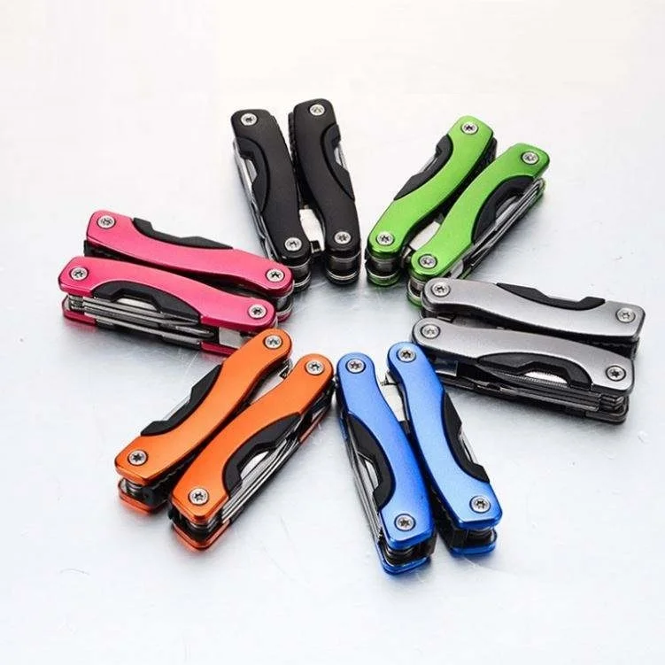 New Arrival 8 In 1 Multitool Aluminum Handle Hand Tool Multifunction Needle Nose Mini Folding Combination Pliers