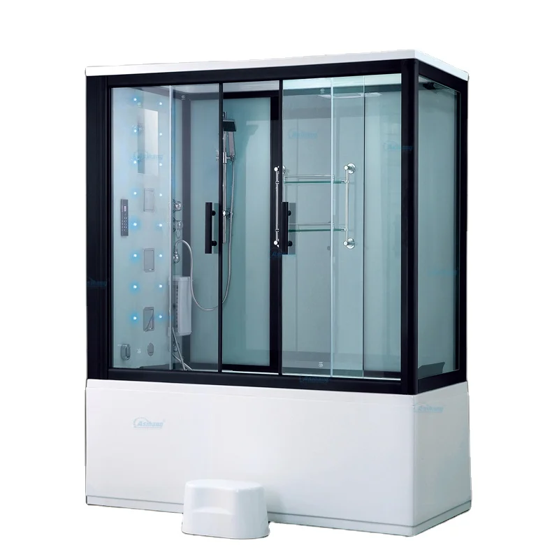 luxury smart enclosed whole acrylic steam bathroom tub shower room cabin