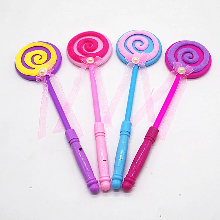 New Hot Candy Glow Sticks Sell Well Fairy Wand LED Toys Cute Lollipop Shape Flash Magic Wand Concert Party Supplies