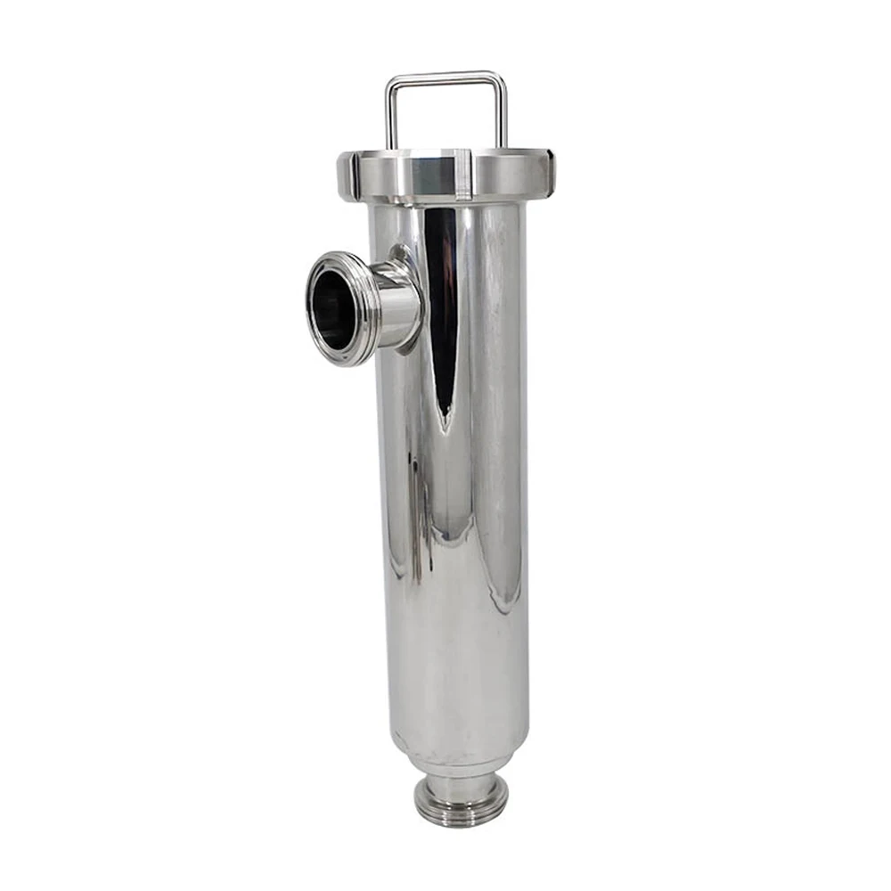 High Quality SS304 Sanitary Angle Thread Filter DN50 Removable Clamped Type Strainer for Water Hydraulic Application