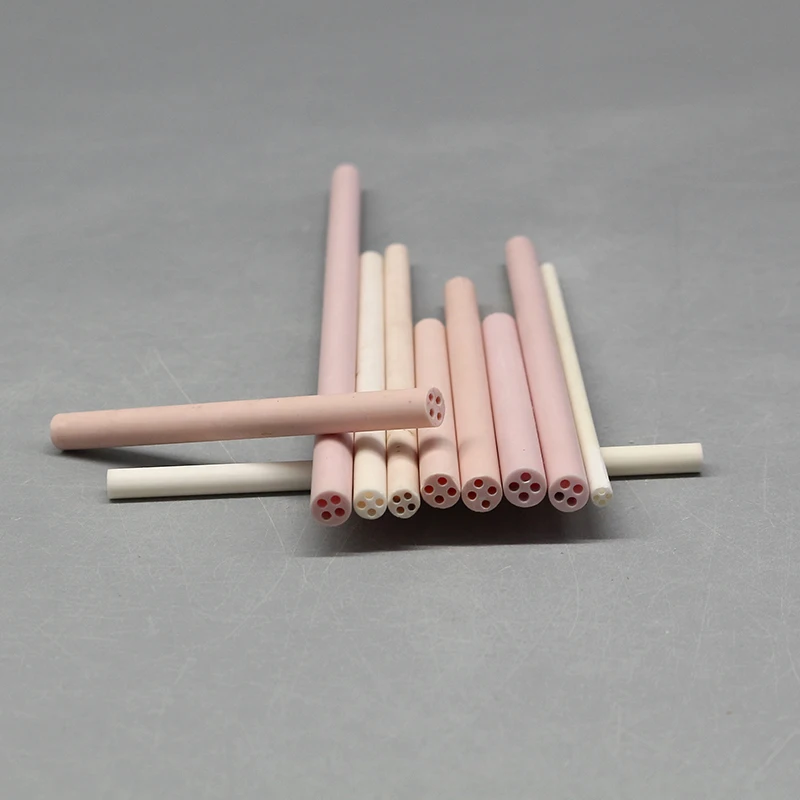 95 Four-Hole Corundum Tube Alumina Ceramic Short Tube Insulation And Burning Resistance