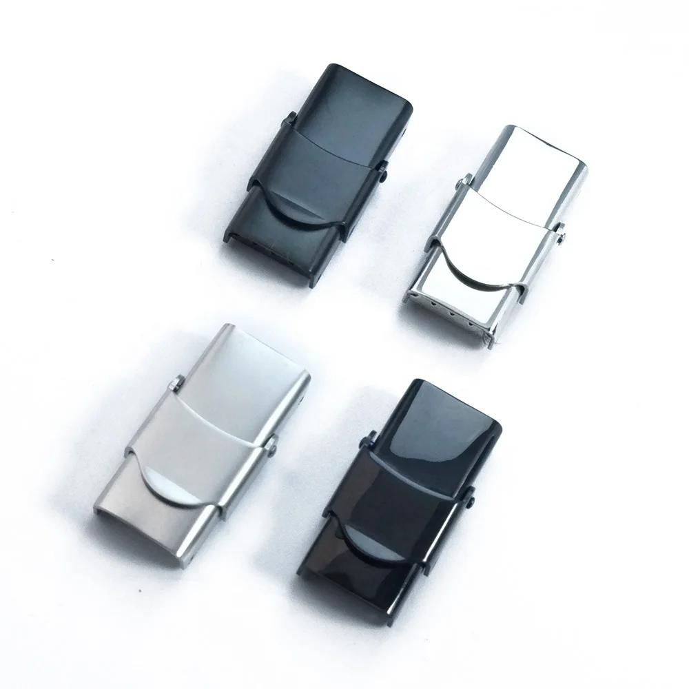 VEROMCA Wholesale Silicone Bracelet Connecting Clasp Watch with clasp Leather Rope Stainless Steel Clasp