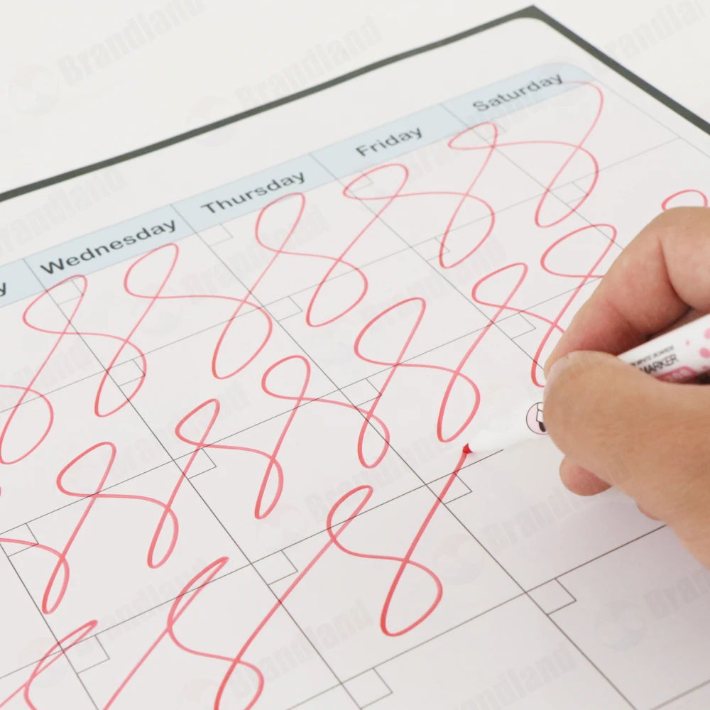 Custom Fridge Magnet Calendar Magnetic Weekly Planner Stain Resistant Magnetic Dry Erase White Board Weekly Magnetic Whiteboard