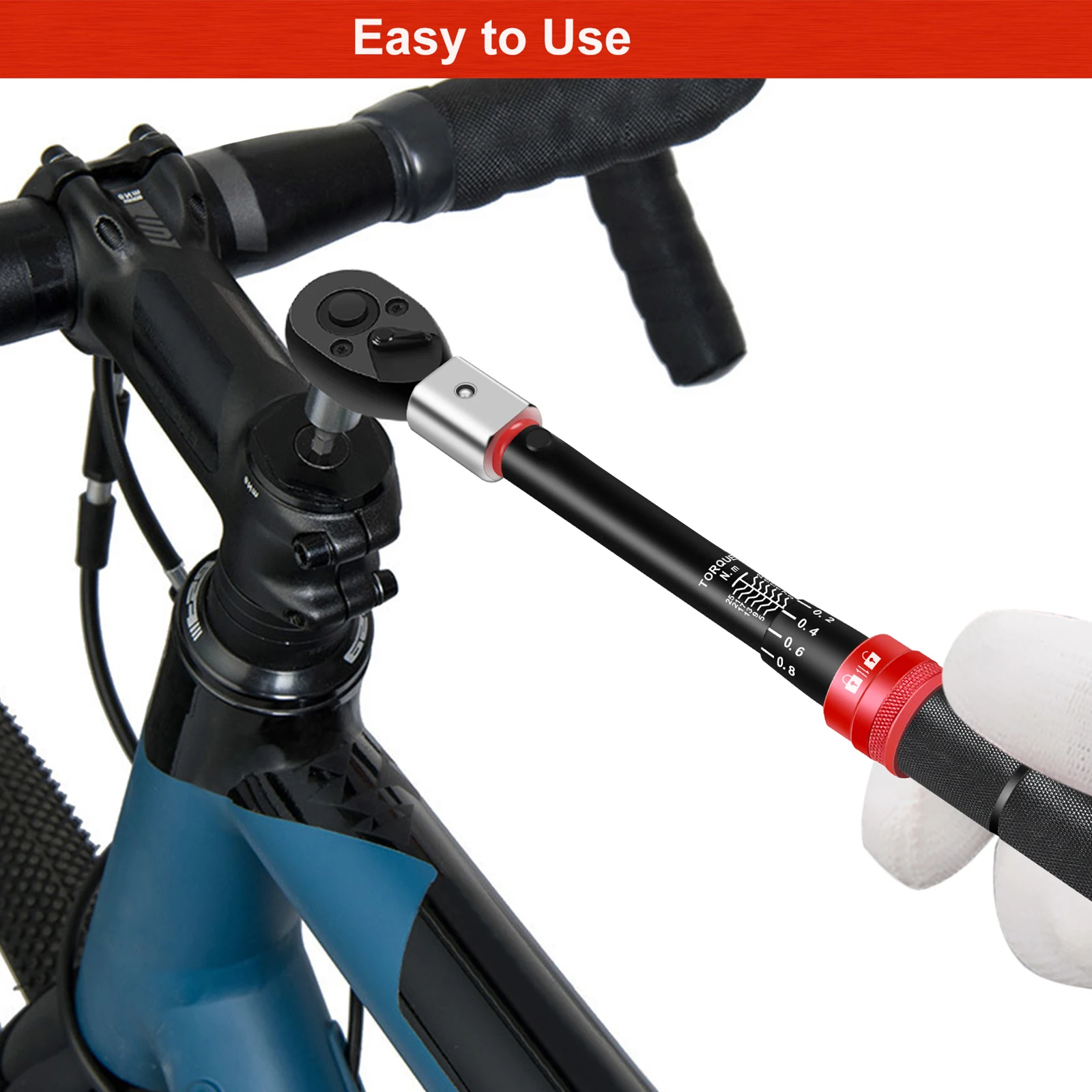 Adjustable Torque Wrench 5-60 Nm Open End Torque Wrench, Replaceable Torque Wrench for  Bicycle, Motorcycle and Car Maintenance