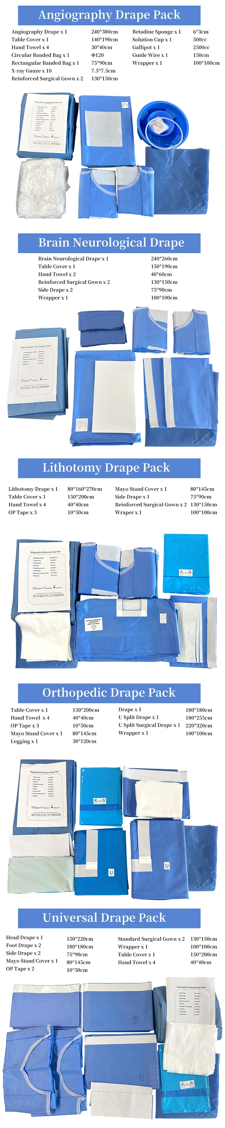 Surgical Drapes Cosmetic Package Surgical Instruments Set Laparotomy